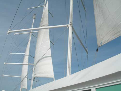 The sails on the Windsurf are big
