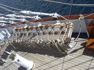 sailing rigging on the Royal Clipper