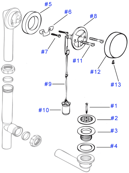 Bathtub Drains and Drain Parts - by Watco