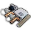Washing machine leak detector and shutoff device