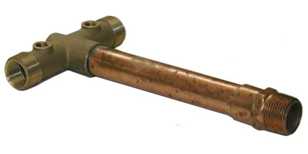 Well part tank cross bronze copper 1 inch