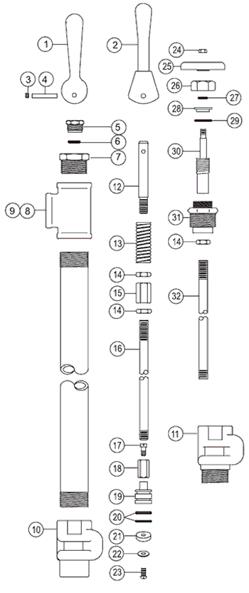 Woodford utility yeard hydrant models u100 and u125