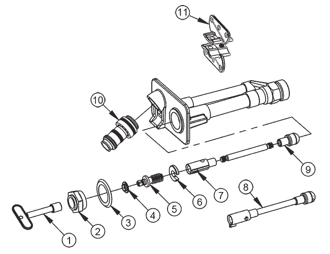 Parts breakdown for Woodford Model 67 freezeless commercial wall hydrants